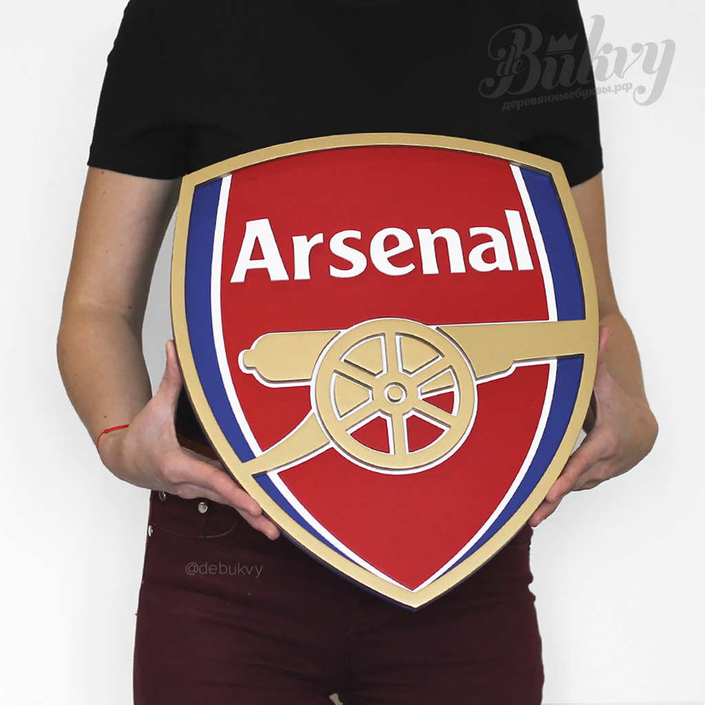 Объемный герб футбольного клуба Arsenal London